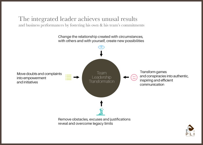 The integrated leader achieves unusal results Sans Cadre